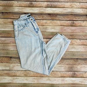 Super light wash jeans with a very light stripe  size 0